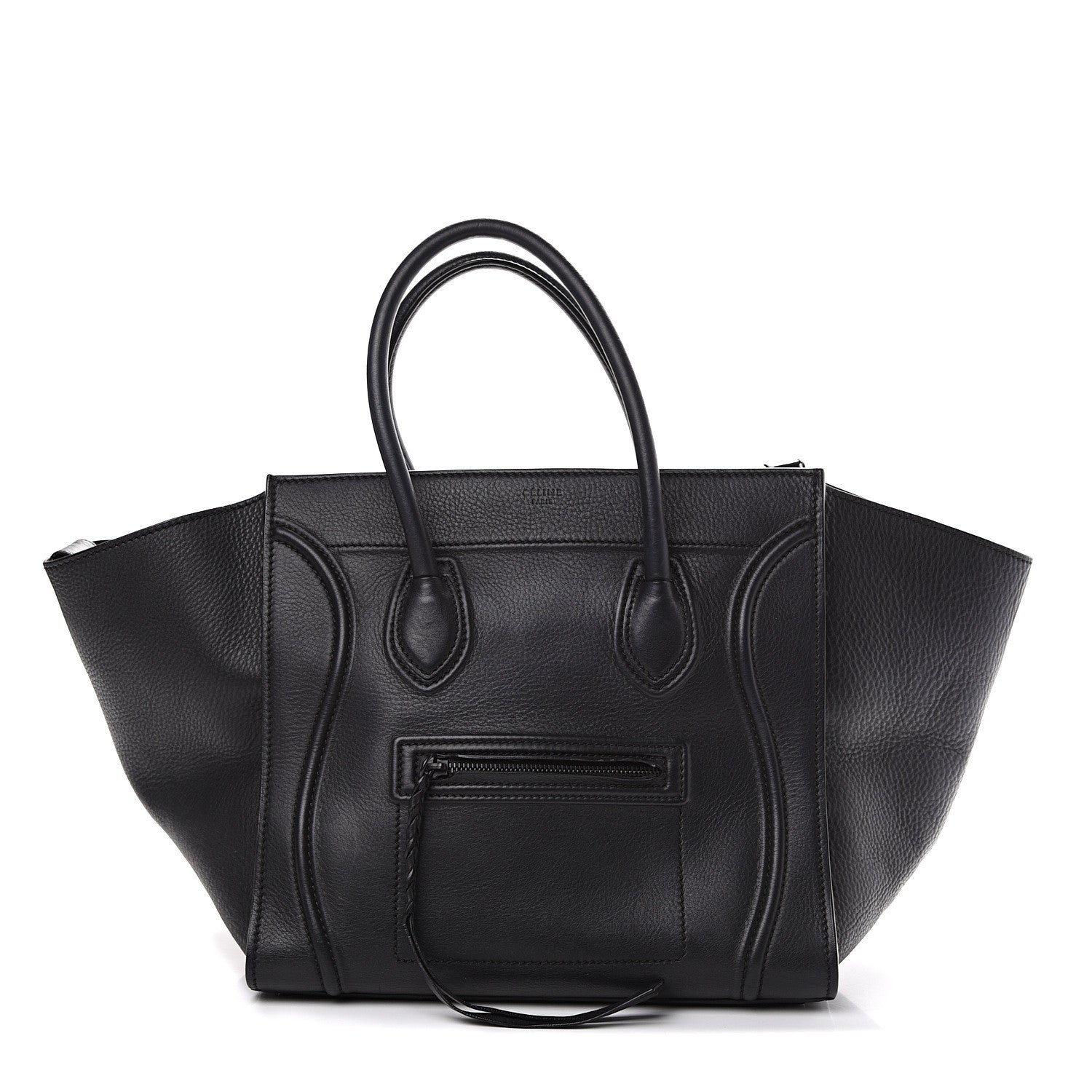 Celine Supple Calfskin Medium Phantom Luggage Black 1 of 9