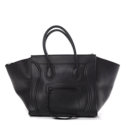 Celine Supple Calfskin Medium Phantom Luggage Black 1 of 9