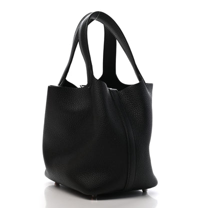 Hermes Taurillon Clemence Picotin Lock 18 PM Black 3 of 10