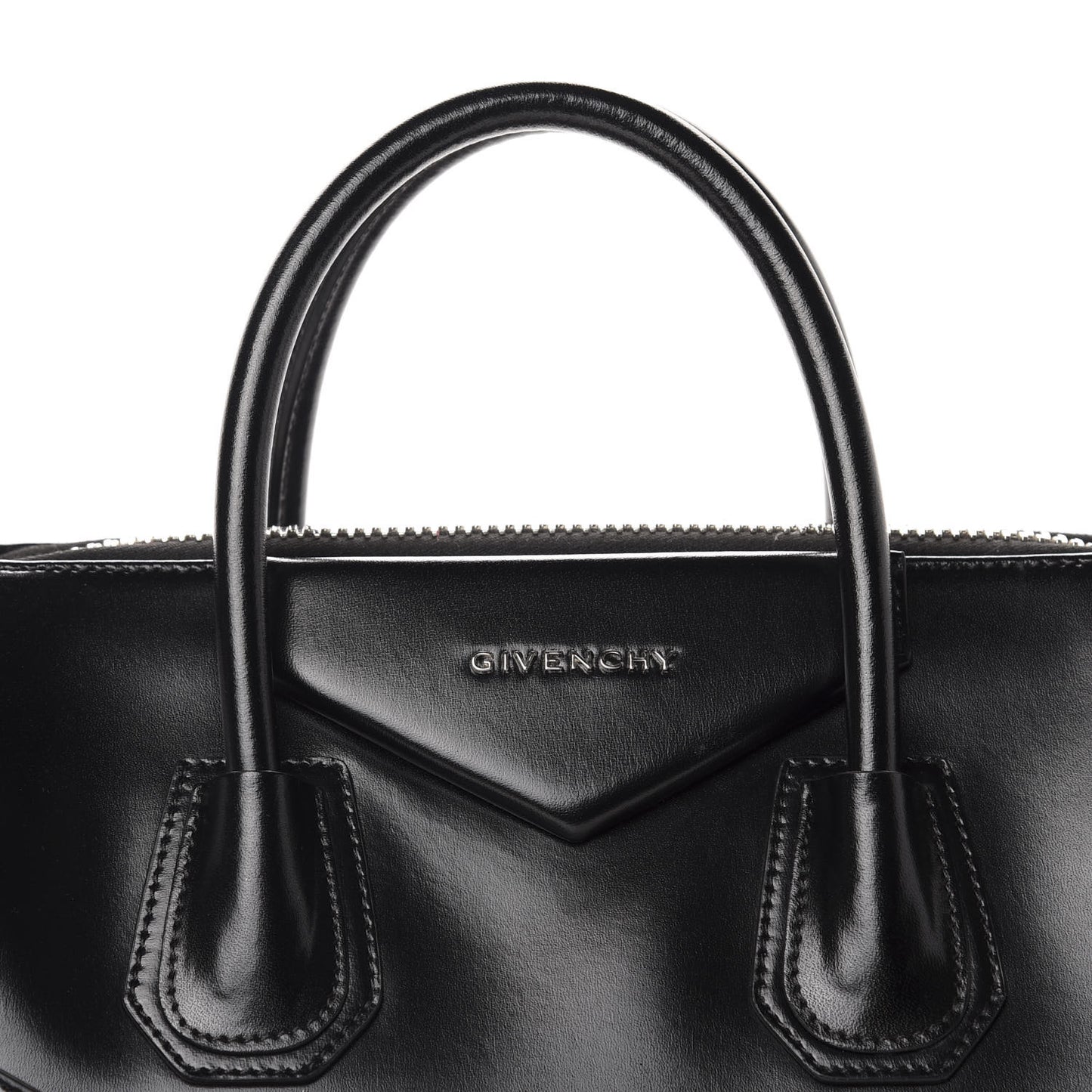 Shiny Lord Calfskin Medium Antigona Black