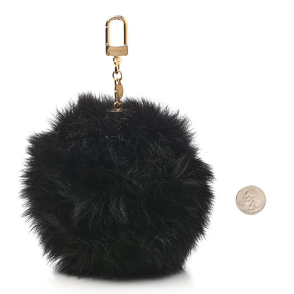 Louis Vuitton Mink Fur Fluffy Bag Charm Black 2 of 4
