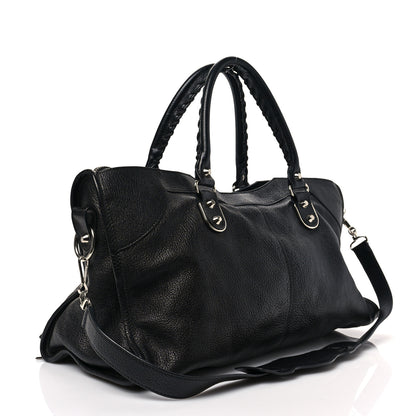 Balenciaga Chevre Silver Metallic Edge Hardware Part Time Black 3 of 7