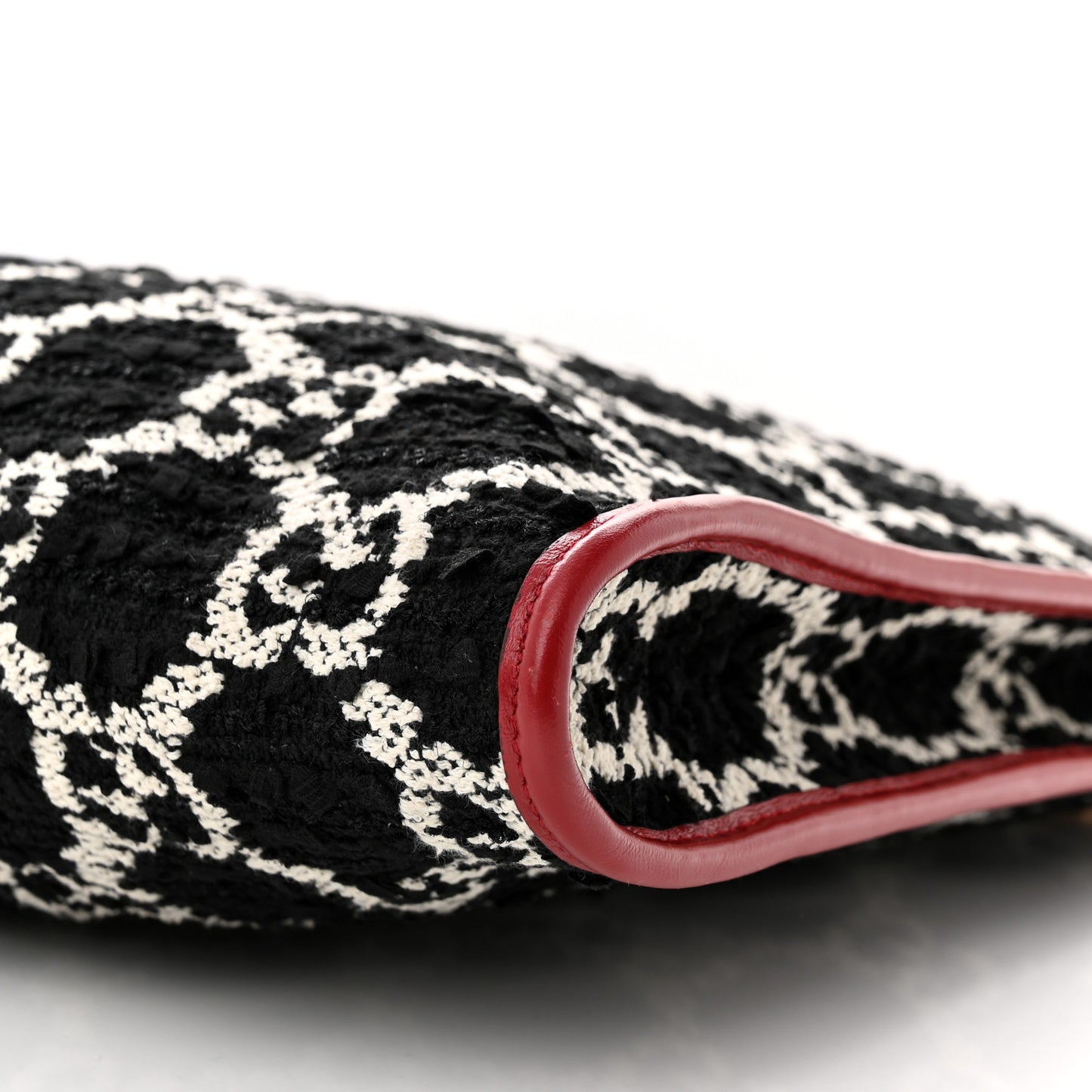 Tweed GG Monogram Large Rajah Chain Tote Romantic Cherry Black White