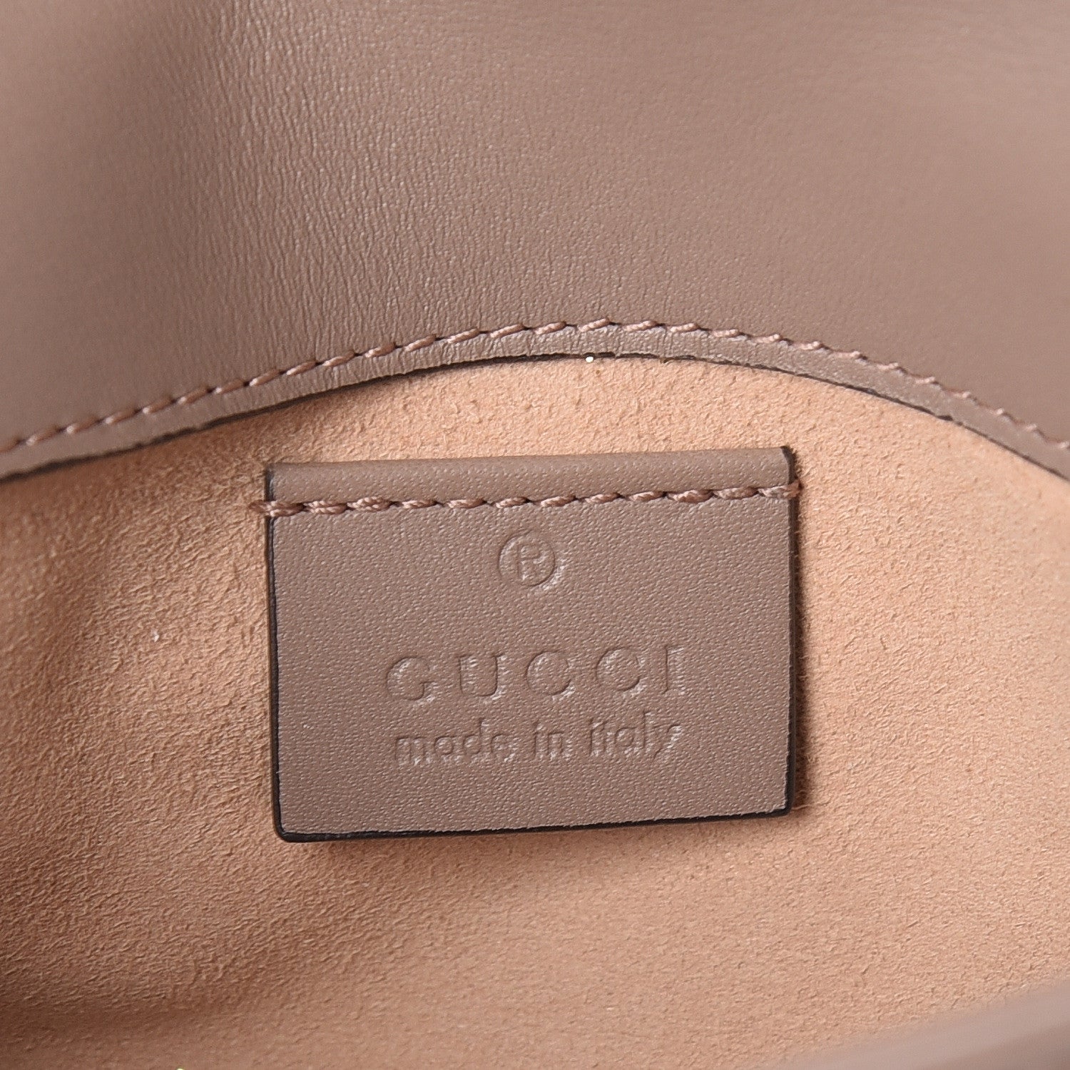 Gucci Calfskin Matelasse Super Mini GG Marmont Shoulder Bag Porcelain Rose 6 of 11
