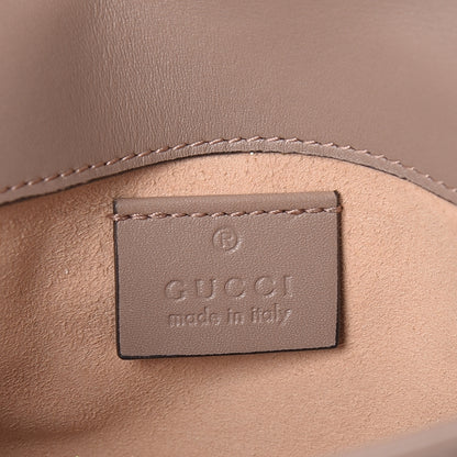 Gucci Calfskin Matelasse Super Mini GG Marmont Shoulder Bag Porcelain Rose 6 of 11