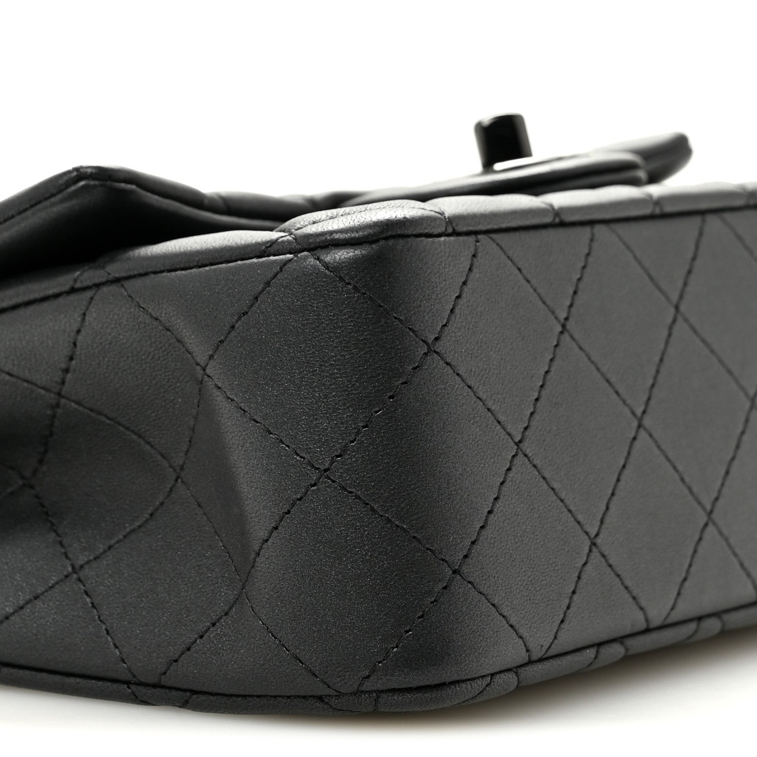 Chanel Lambskin Quilted Mini Rectangular Flap So Black 9 of 11