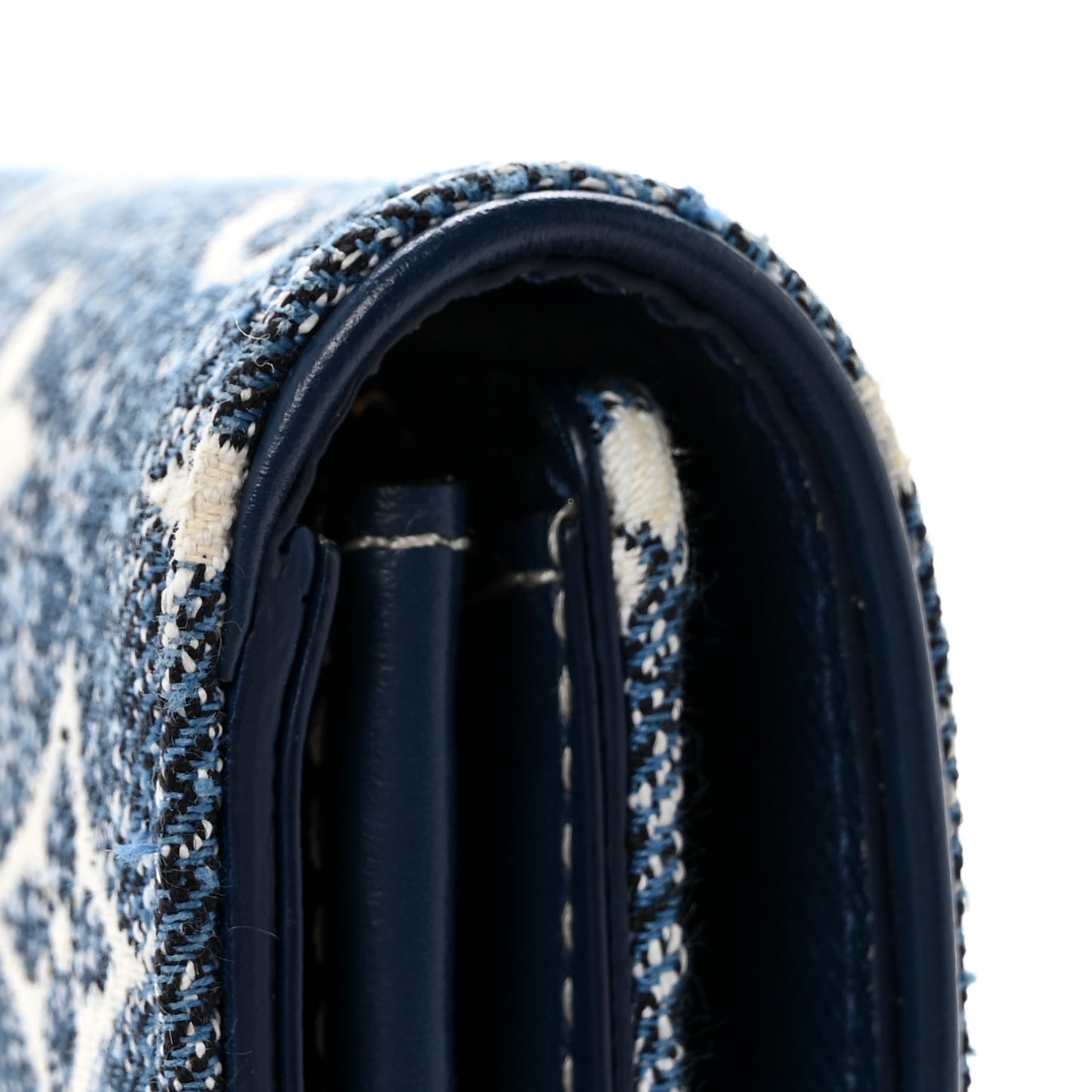 Monogram Jacquard Denim Sarah Wallet Bleu