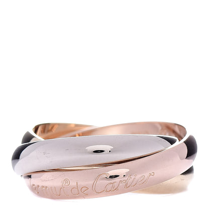 Cartier 18K Pink Yellow White Gold Classic Les Must De Trinity Ring 53 6.25 1 of 5