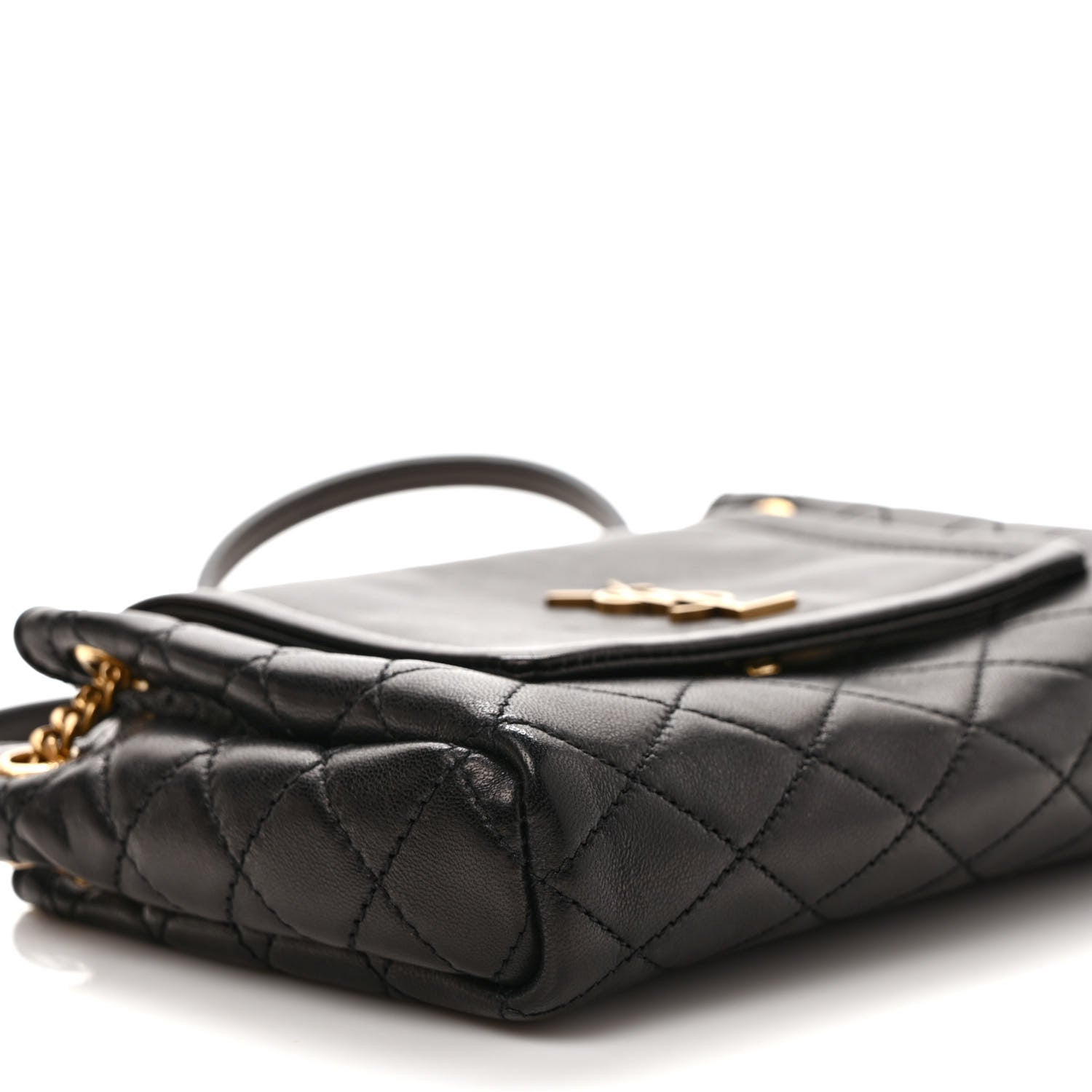 Saint Laurent Lambskin Quilted Monogram Mini Nolita Black 7 of 9