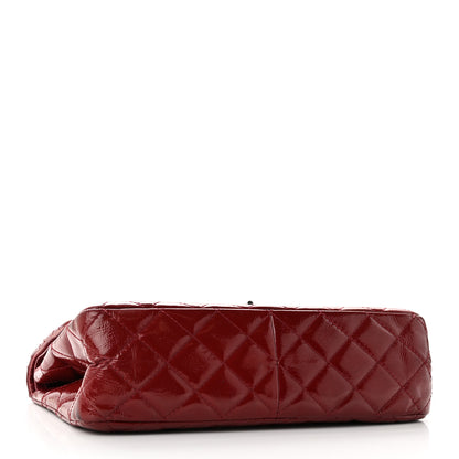 Chanel Distressed Patent 2.55 Reissue 227 Flap Raspberry Red 4 of 11