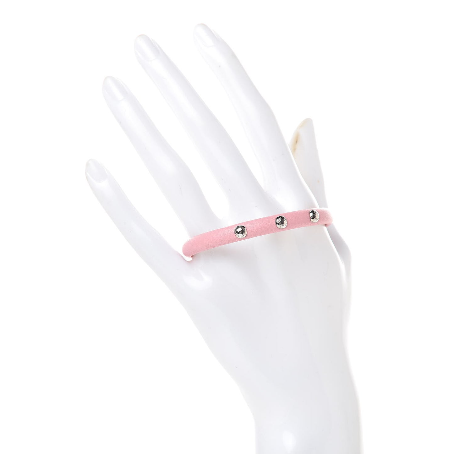 Calfskin Yummy LV Bracelet 17 Pink