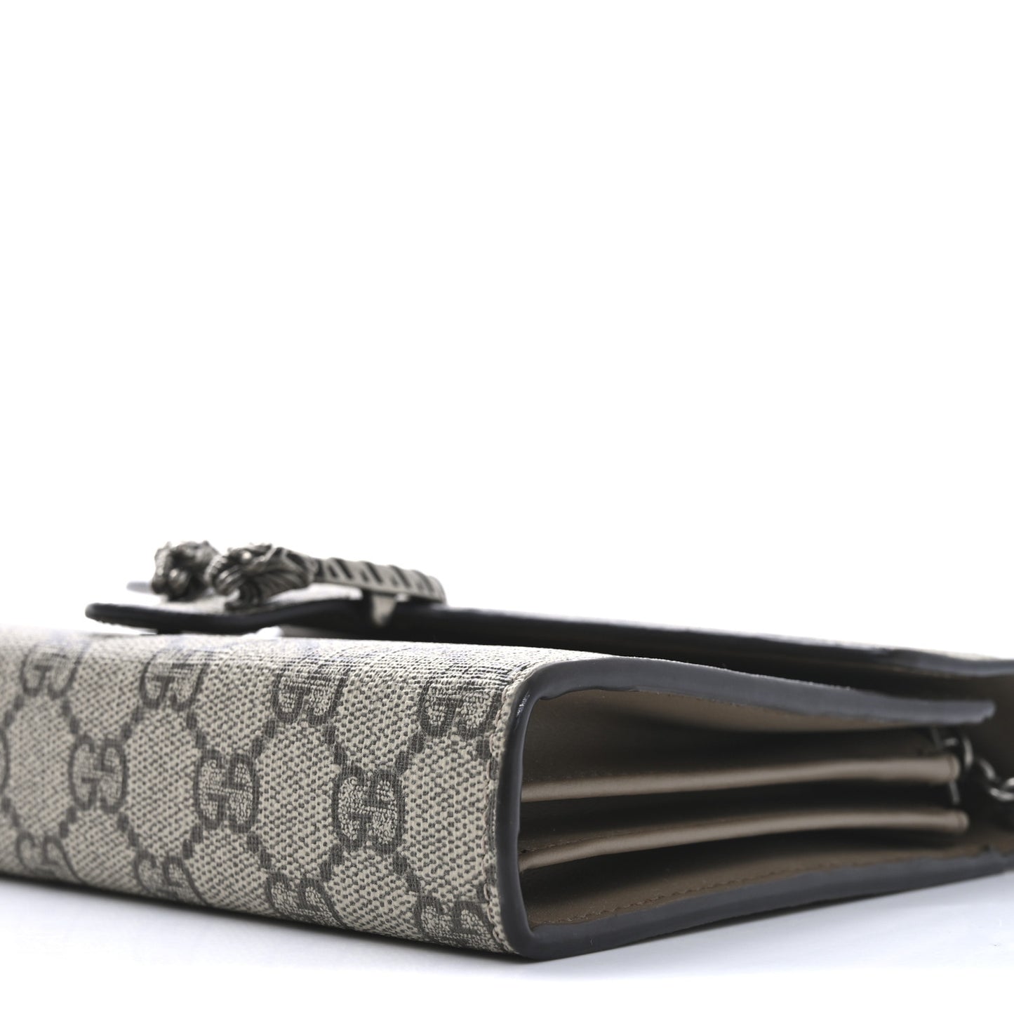 GG Supreme Monogram Mini Dionysus Chain Wallet Beige Taupe