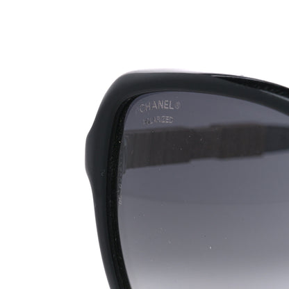 Chanel Crystal Baguette Polarized Square Sunglasses 5308-B Black 7 of 8