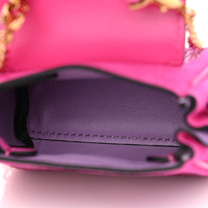 Versace Suede Crystal Studded Micro La Medusa Bag Pink 7 of 9