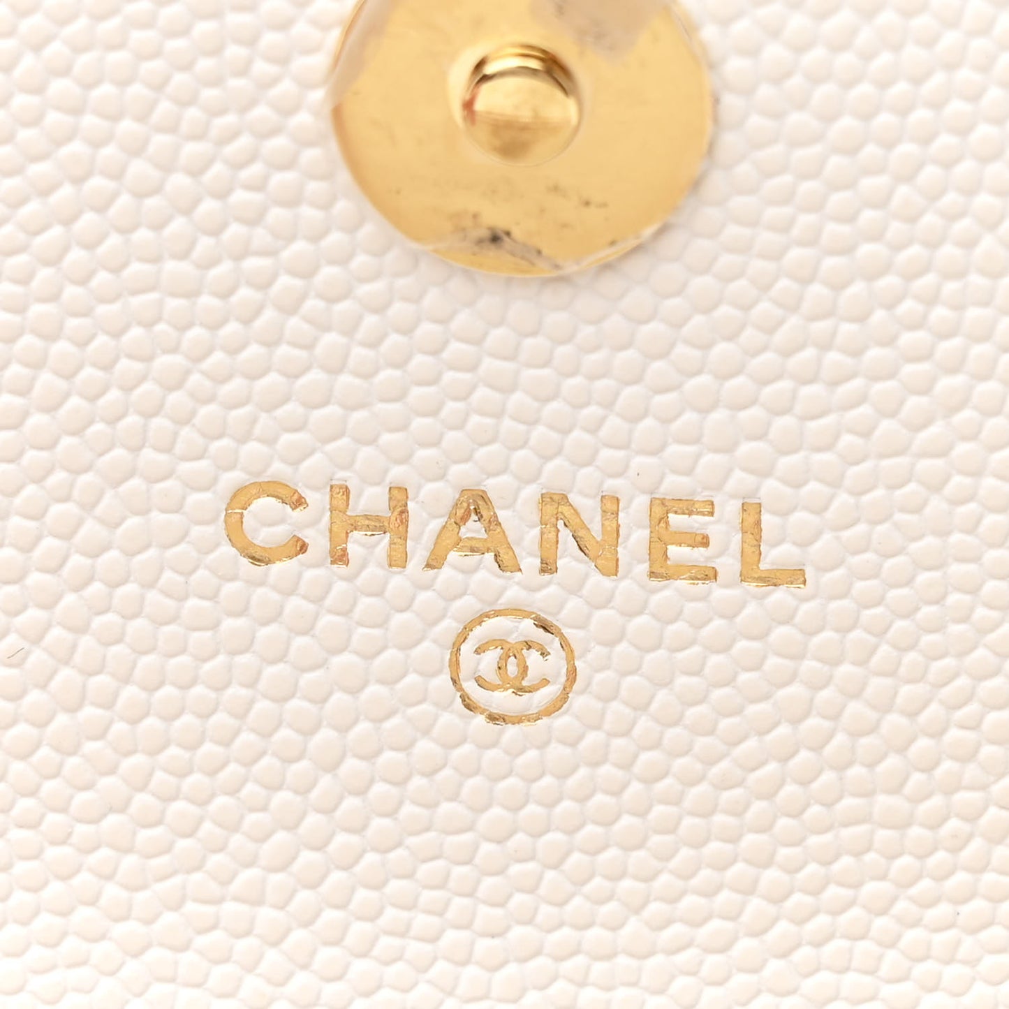 Caviar Quilted Enamel Coco Casino Flap Phone Holder With Chain White