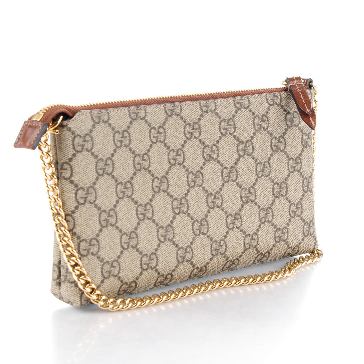 Gucci GG Supreme Monogram Wrist Wallet Brown 3 of 7