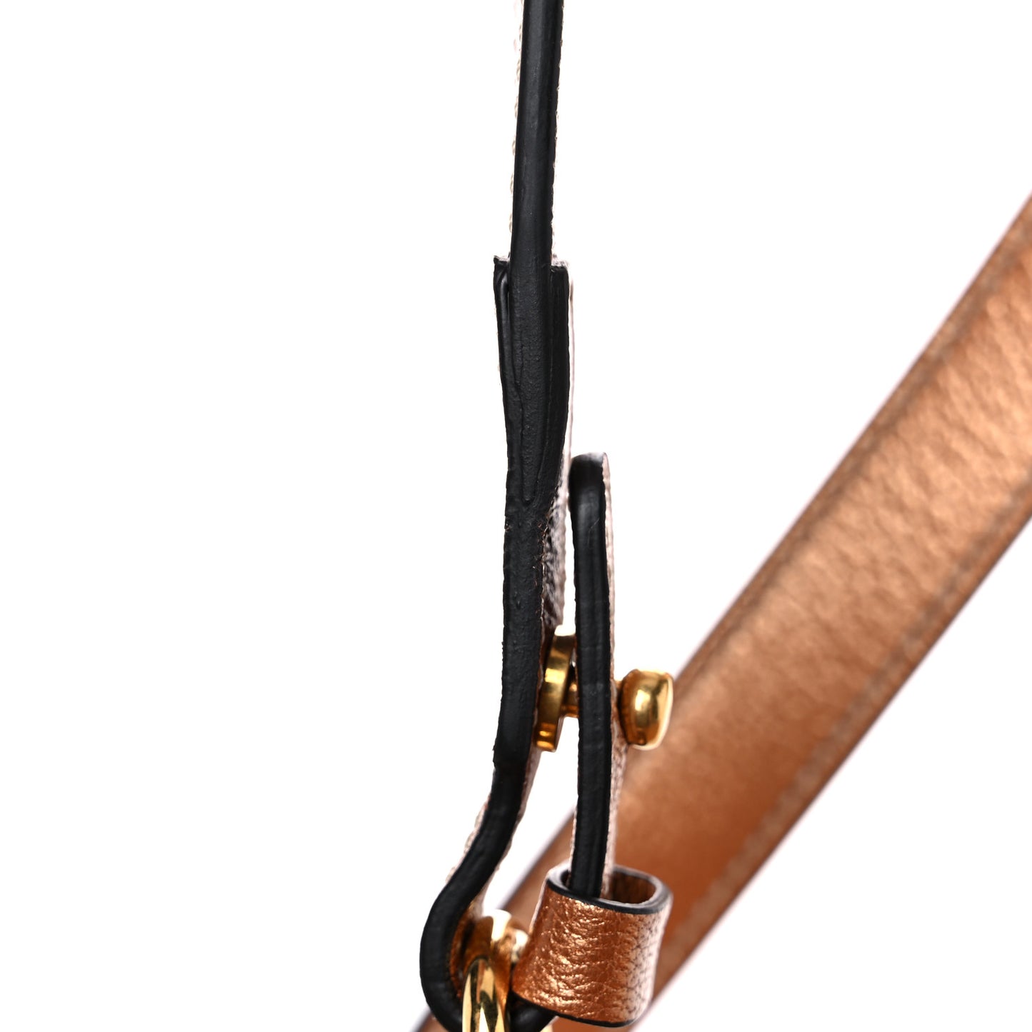 Shiny Calfskin Mini C Double Carry Rose Gold