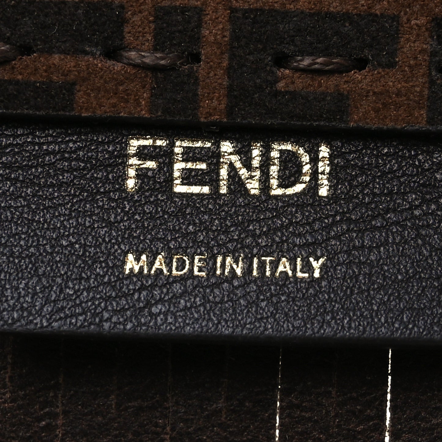 Suede Plexiglass FF Mesh Fendi Sunny Tote Bag Sigaro Moro