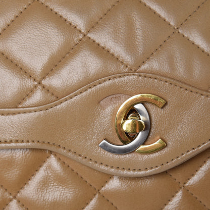 Chanel Lambskin Quilted Medium Single Flap Beige 19 of 22
