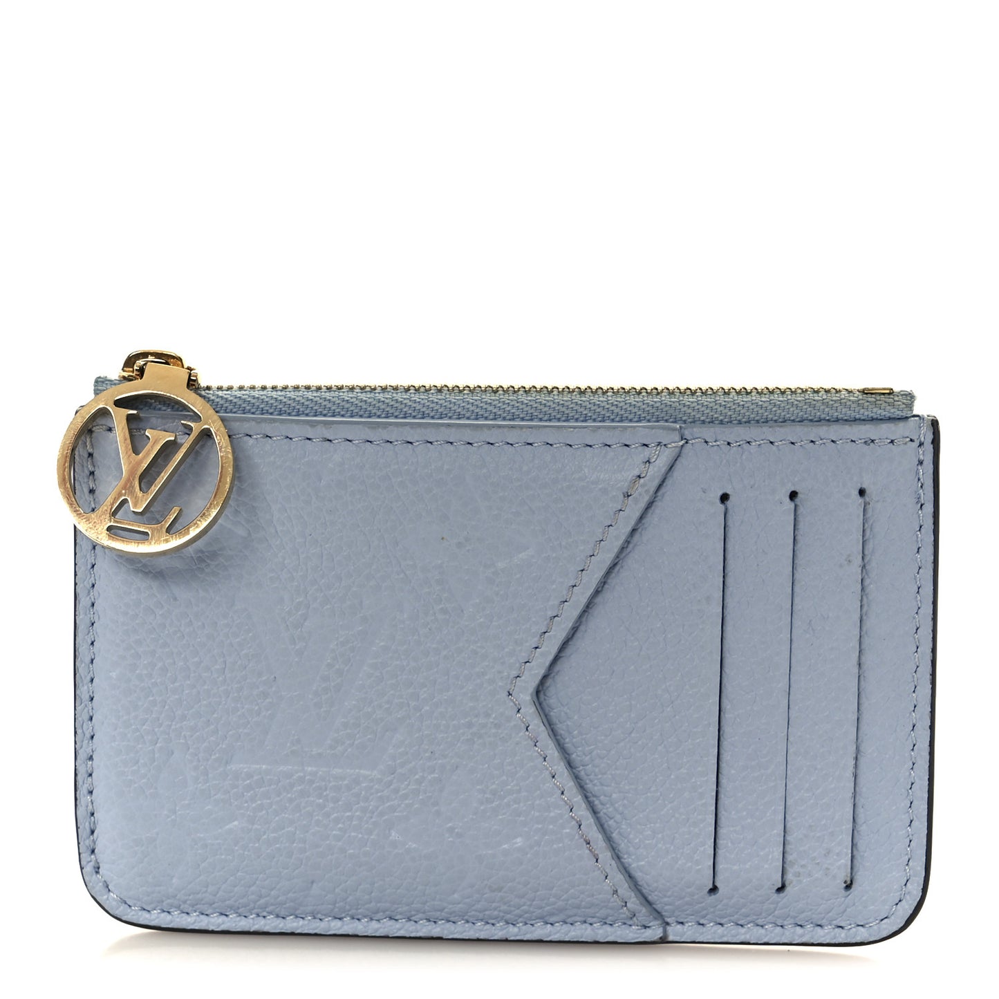 Empreinte Monogram Zipped Romy Card Holder Bleu Nuage