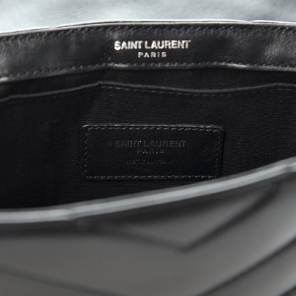 Saint Laurent Calfskin Y Quilted Monogram Loulou Flap Bag Black 8 of 9
