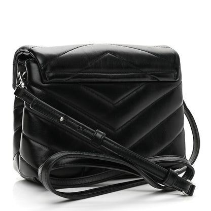 Saint Laurent Calfskin Y Quilted Monogram Toy Loulou Crossbody Bag Black 3 of 10