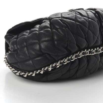 Chanel Washed Lambskin Quilted Medium Chain Around Messenger Black 6 of 10
