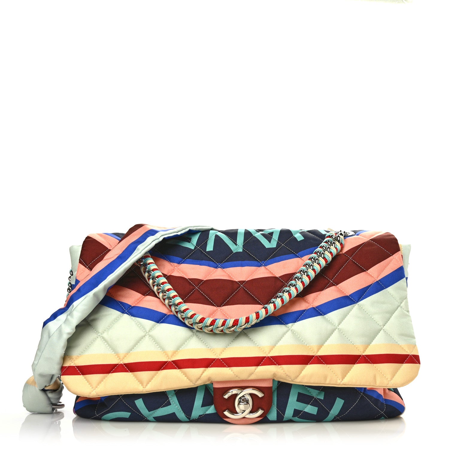 Chanel Fabric Quilted Printed Flap Multicolor 1 of 10