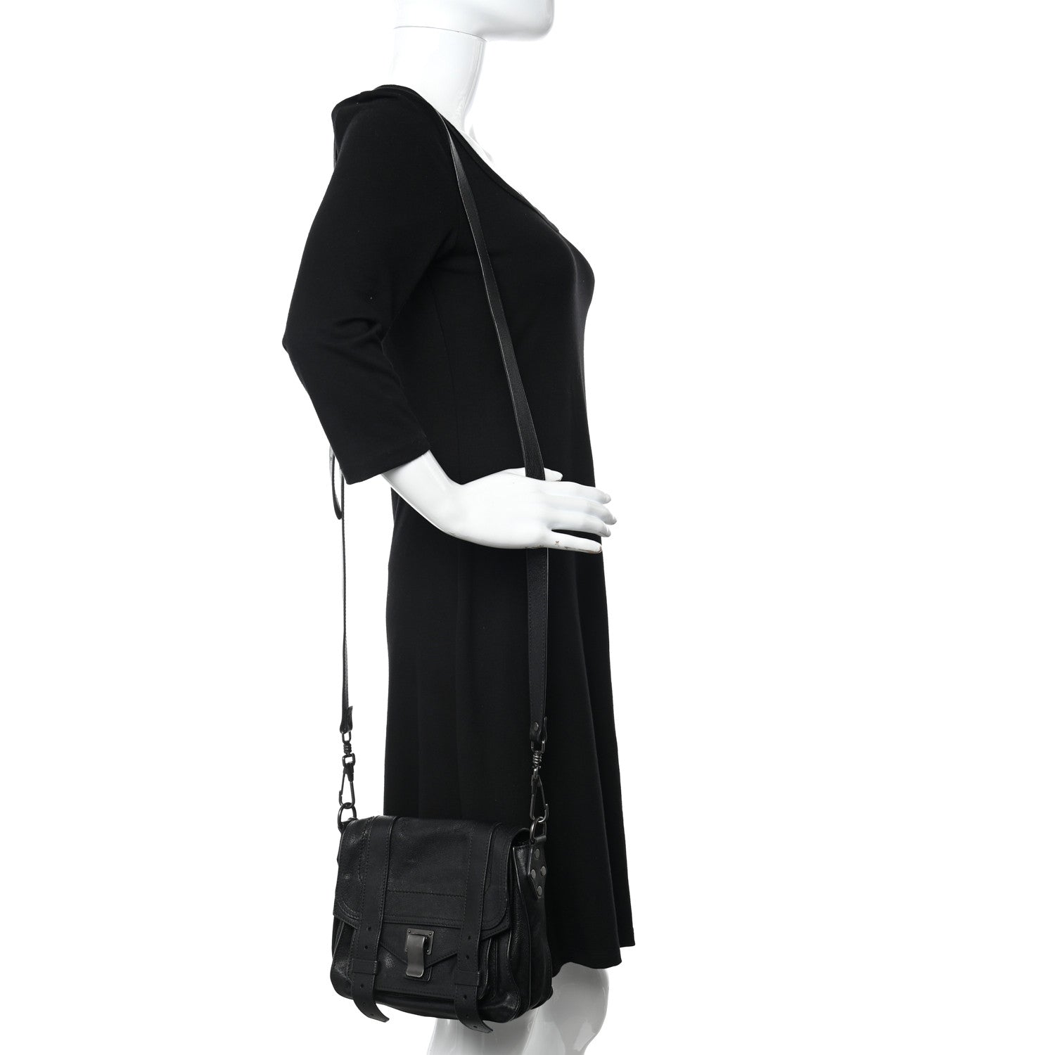 Proenza Schouler Lambskin PS1 Mini Pouch Messenger Black 2 of 10