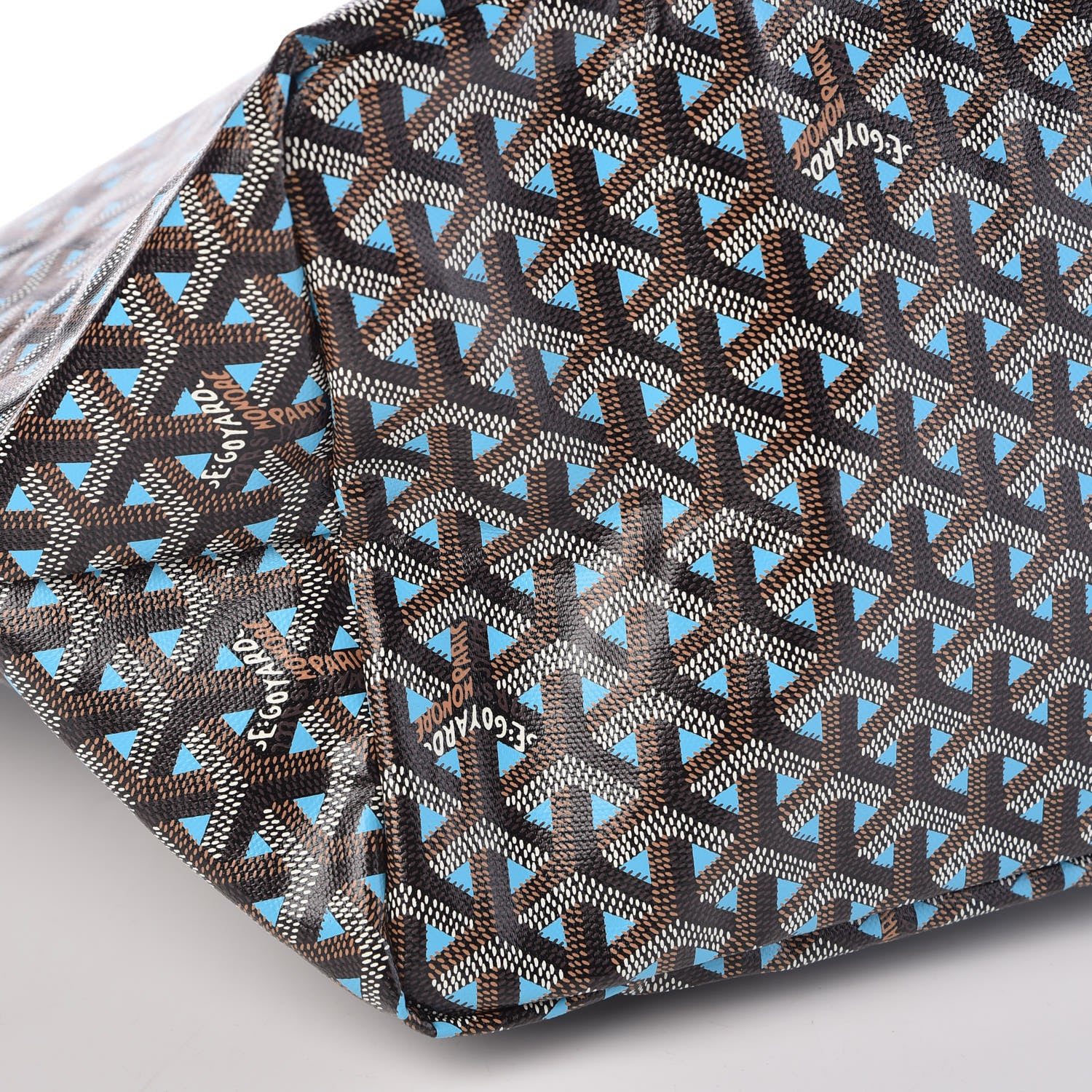 Goyard Goyardine Saint Louis Claire Voie GM Black Blue 10 of 11