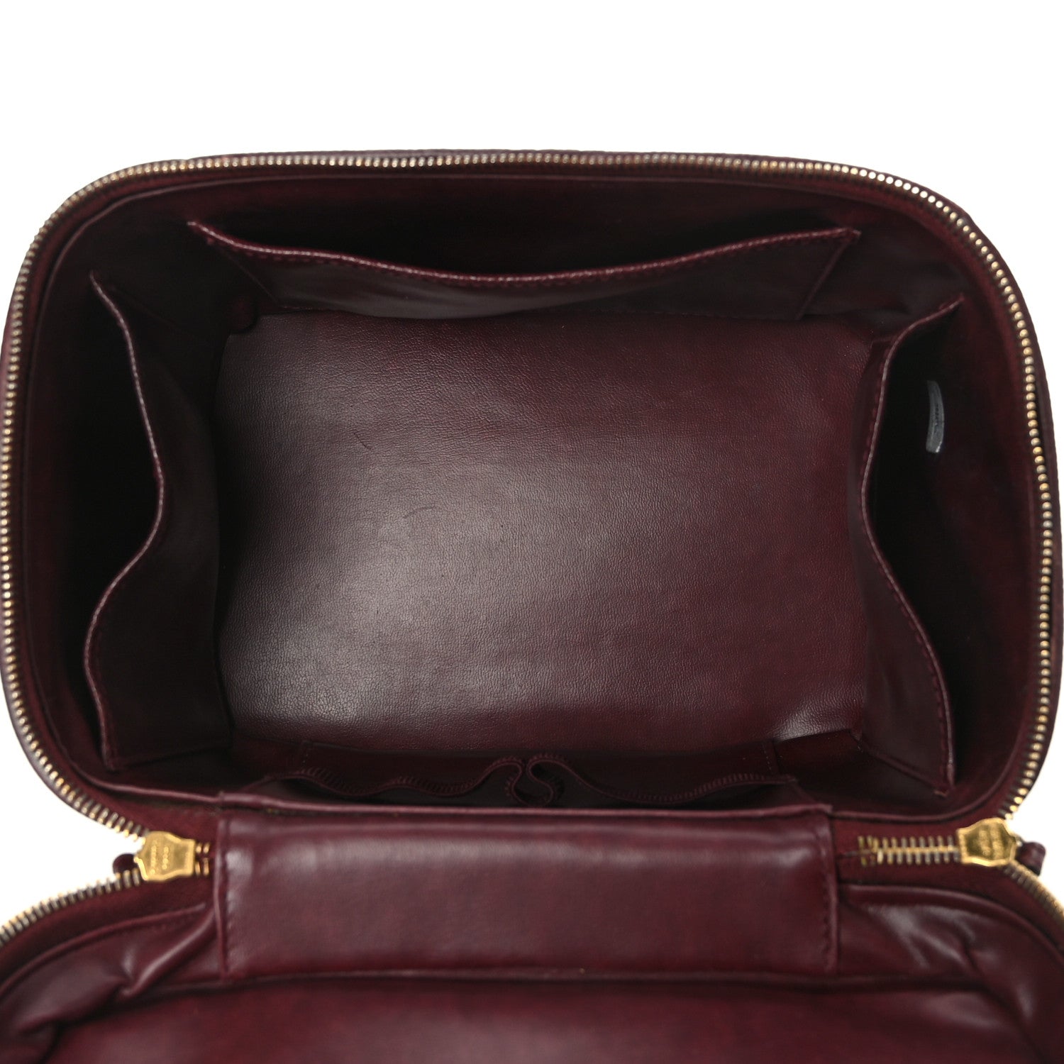 Chanel Caviar Vanity Cosmetic Case Burgundy 6 of 12