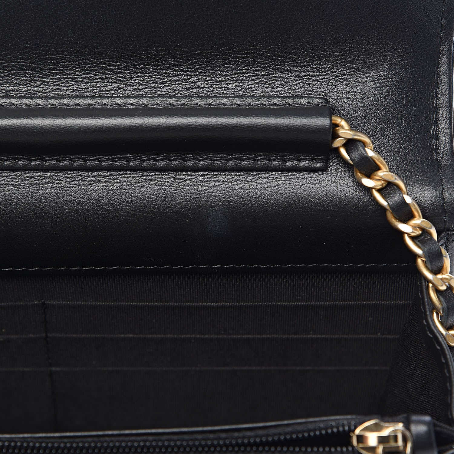 Chanel Lambskin Quilted Boy Wallet On Chain WOC Black 11 of 14