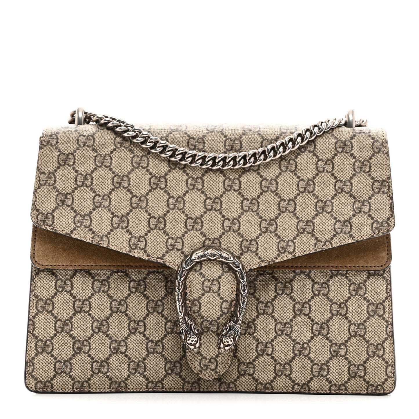 GG Supreme Monogram Medium Dionysus Shoulder Bag Taupe