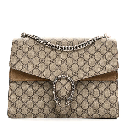 Gucci GG Supreme Monogram Medium Dionysus Shoulder Bag Taupe 1 of 10