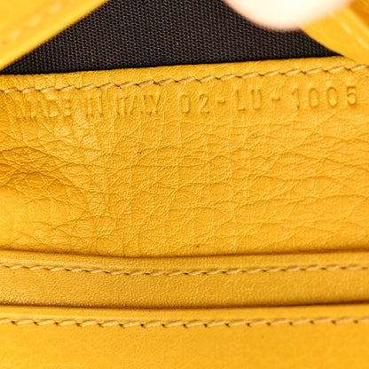 Christian Dior Goatskin Saddle Compact Wallet Yellow 9 of 14