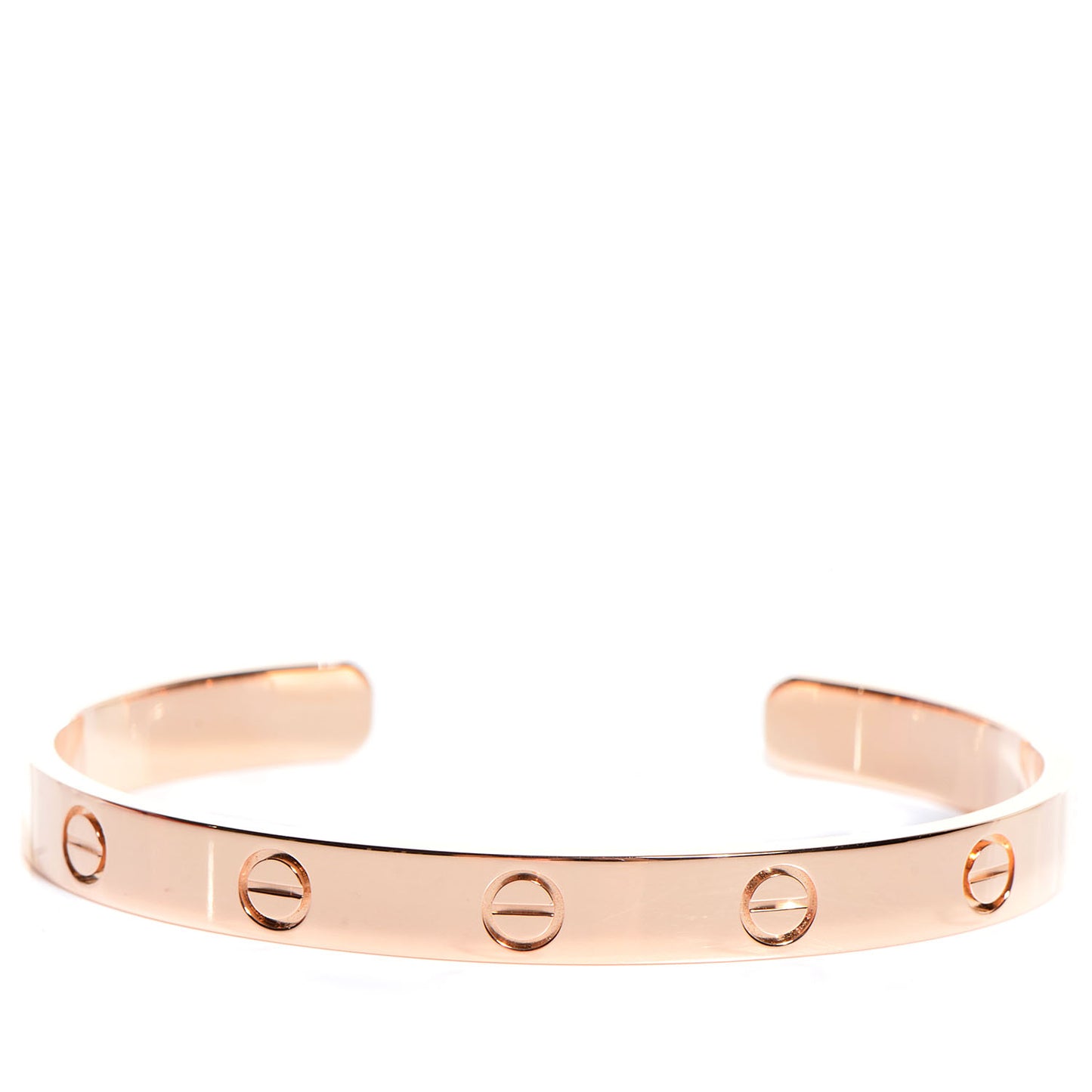 18K Pink Gold LOVE Cuff Bracelet 17