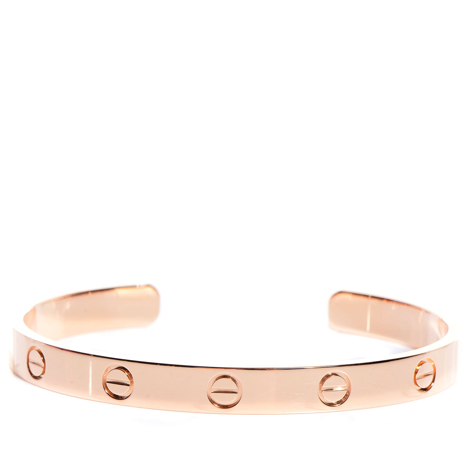 Cartier 18K Pink Gold LOVE Cuff Bracelet 17 1 of 4