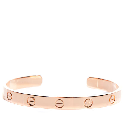 Cartier 18K Pink Gold LOVE Cuff Bracelet 17 1 of 4