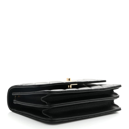 Chanel Lambskin Quilted Trendy CC Dual Handle Clutch With Chain  Black 3 of 10