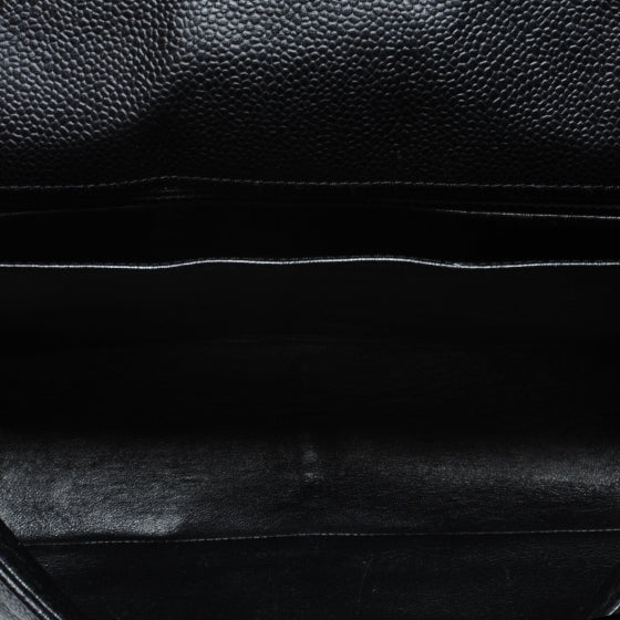 Caviar Jumbo Single Flap Black