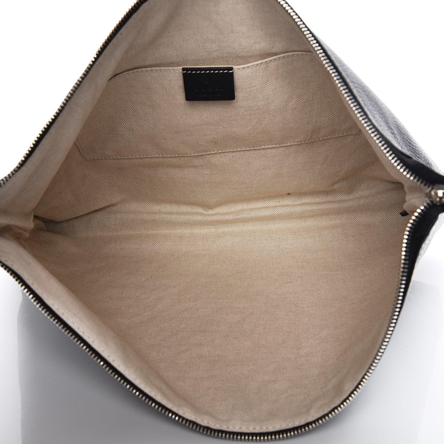 Deerskin Interlocking G Portfolio Clutch Black