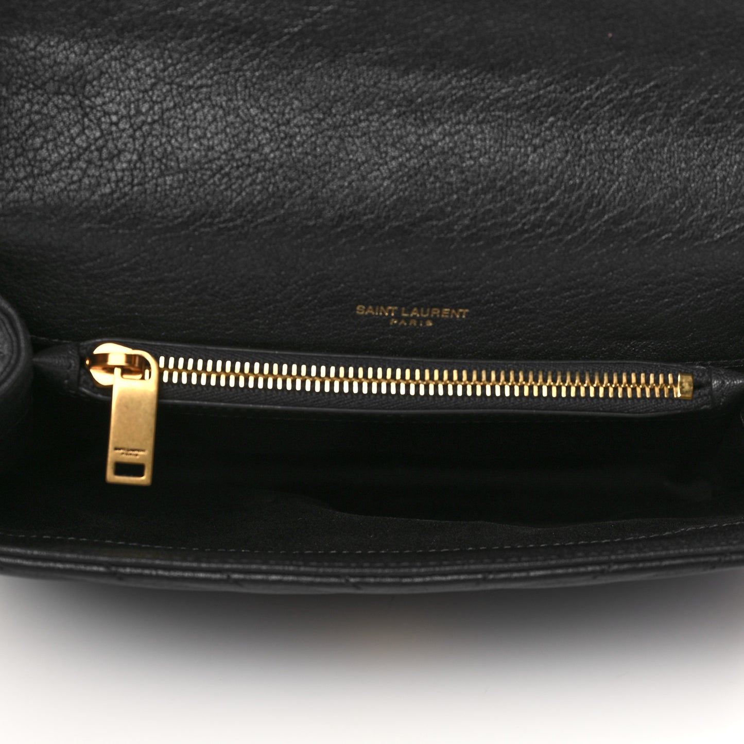 Sheepskin Matelasse Chevron Monogram Medium College Bag Black