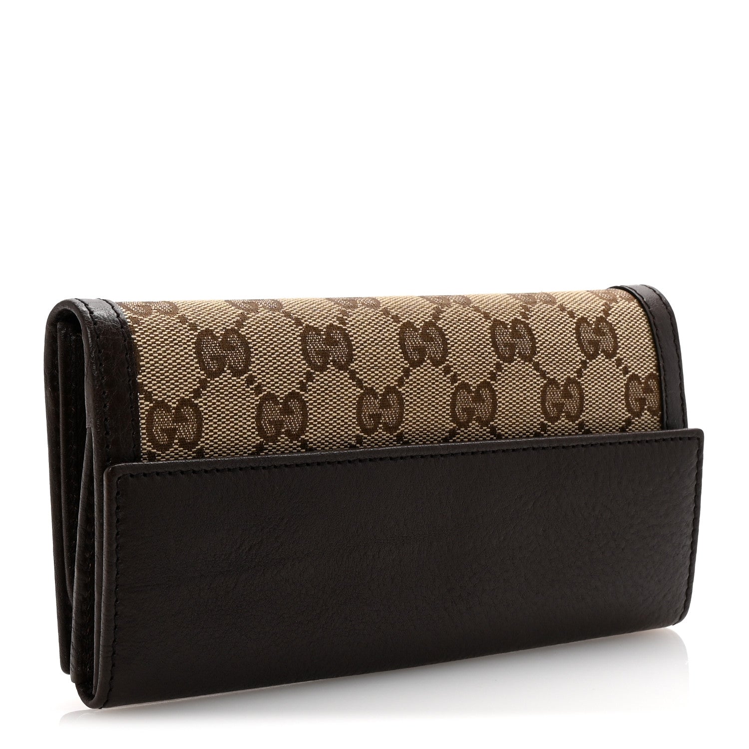 Gucci Monogram Interlocking GG Continental Wallet Dark Brown 3 of 7
