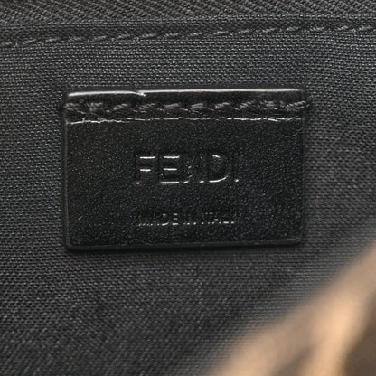 Fendi Fabric Jacquard Canvas Vitello Grace Pequin FF 1974 Baguette Belt Pouch Tobacco Moro Grezzo Sand 6 of 14