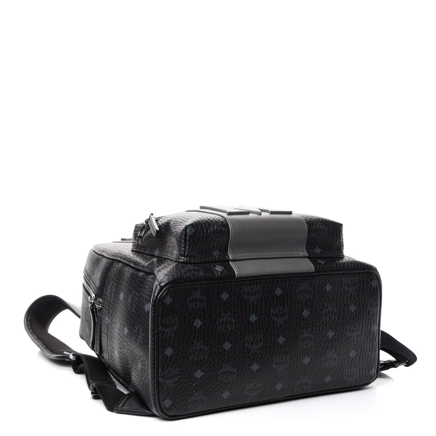 Visetos Medium Stark Logo Stripe Backpack Black