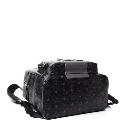 MCM Visetos Medium Stark Logo Stripe Backpack Black 3 of 8