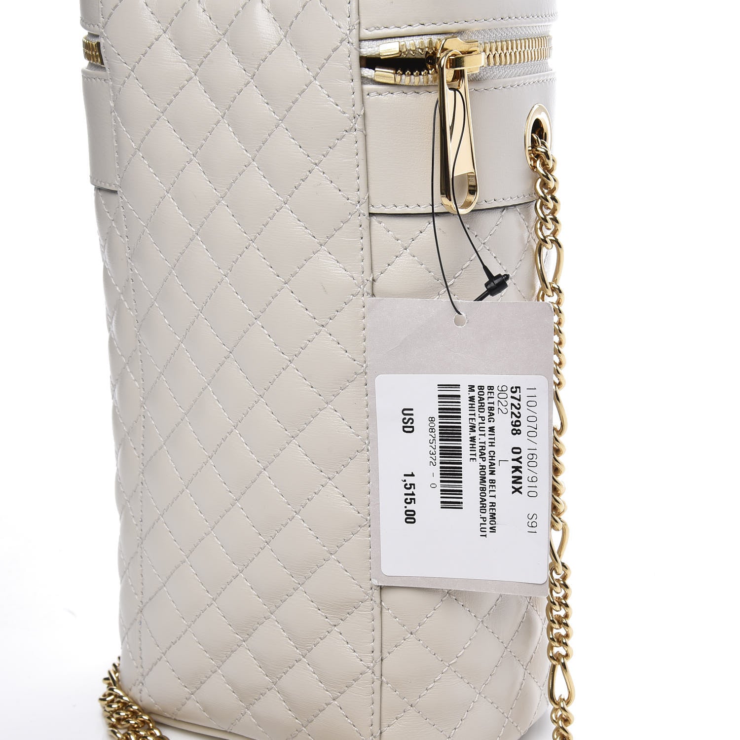 Gucci Calfskin Trapuntata Zumi Belt Bag Off White 10 of 11