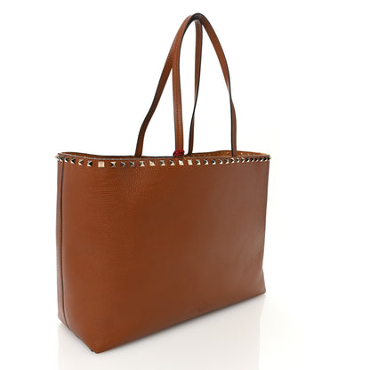 Valentino Garavani Grained Calfskin Rockstud Shoulder Tote Selleria 3 of 10