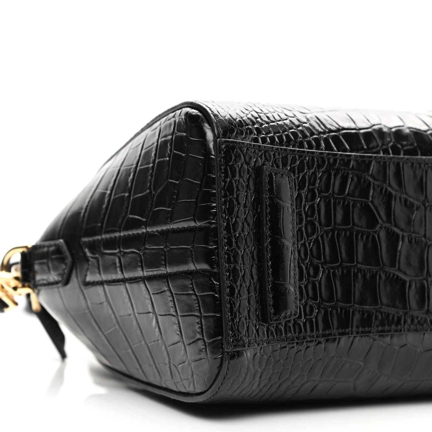 Givenchy Calfskin Crocodile Embossed Mini Antigona Black 9 of 10