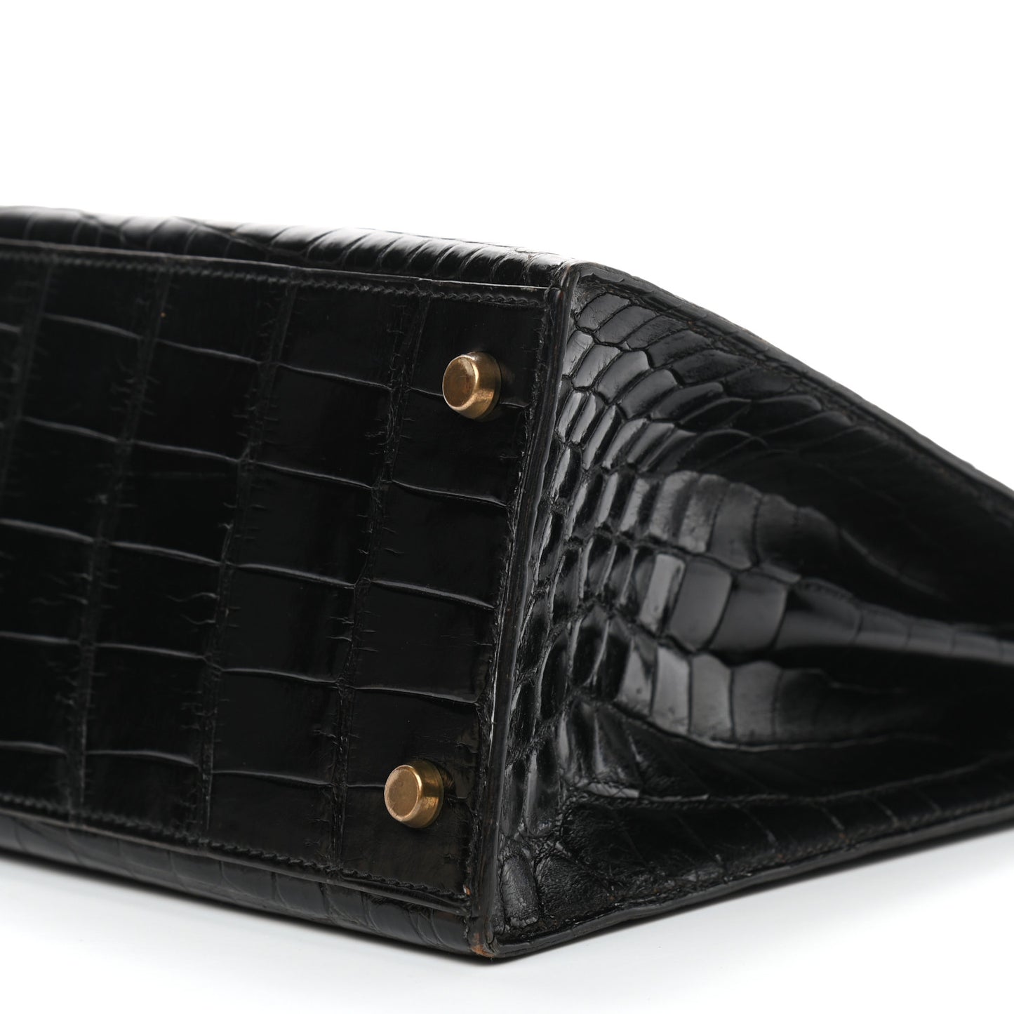 Shiny Niloticus Crocodile Kelly Sellier 28 Black